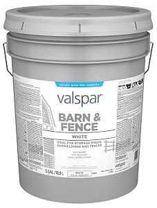29048.008 Barn and Fence Exterior Paint, Flat, White, 5 gal, 250 to 400 sq-ft/gal Coverage Area