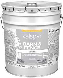 018.3145-75.008 Barn and Fence Paint, White, 5 gal, Can