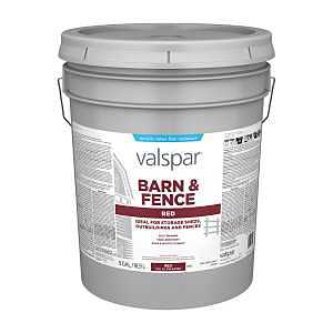 6363626 Barn and Fence Exterior Paint, Flat, Red, 5 gal, Bucket