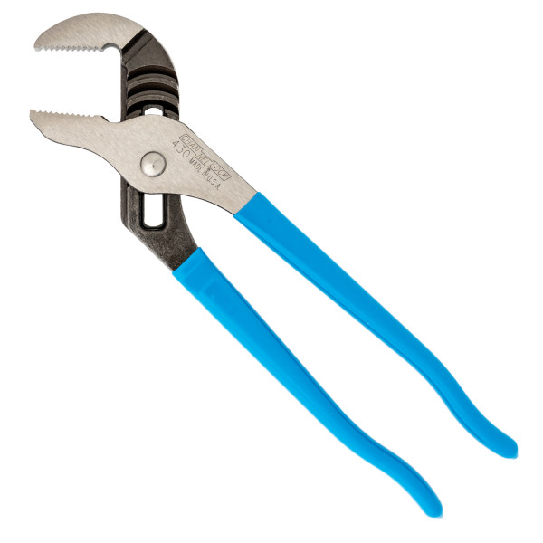 430 Tongue and Groove Plier, 10 in OAL, 2 in Jaw Opening, Blue Handle, Cushion-Grip Handle, 1.38 in L Jaw