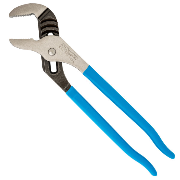 440 Tongue and Groove Plier, 12 in OAL, 2-1/4 in Jaw Opening, Cushion-Grip Handle, Blue Handle