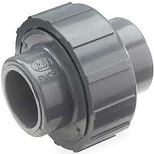 ProLine Series 164-604 Pipe Union, 3/4 in, Spigot, PVC, Gray, SCH 80 Schedule, 150 psi Pressure