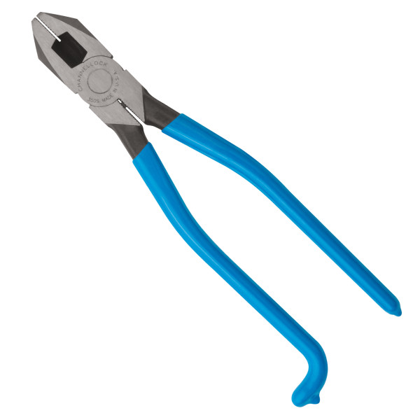 350S Iron Workers Plier, 8-3/4 in OAL, Blue Handle, Ergonomic Handle, 1.06 in W Jaw, 1.28 in L Jaw