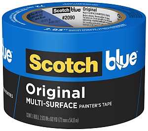2090-72NC Painter's Tape, 60 yd L, 3 in W, Crepe Paper Backing, Blue