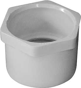 435656 Reducing Bushing, 1-1/2 x 1-1/4 in, Spigot x Socket, PVC, White, SCH 40 Schedule, 150 psi Pressure