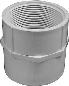 435566 Adapter, 3 in, Socket x FNPT, PVC, White, SCH 40 Schedule, 260 psi Pressure