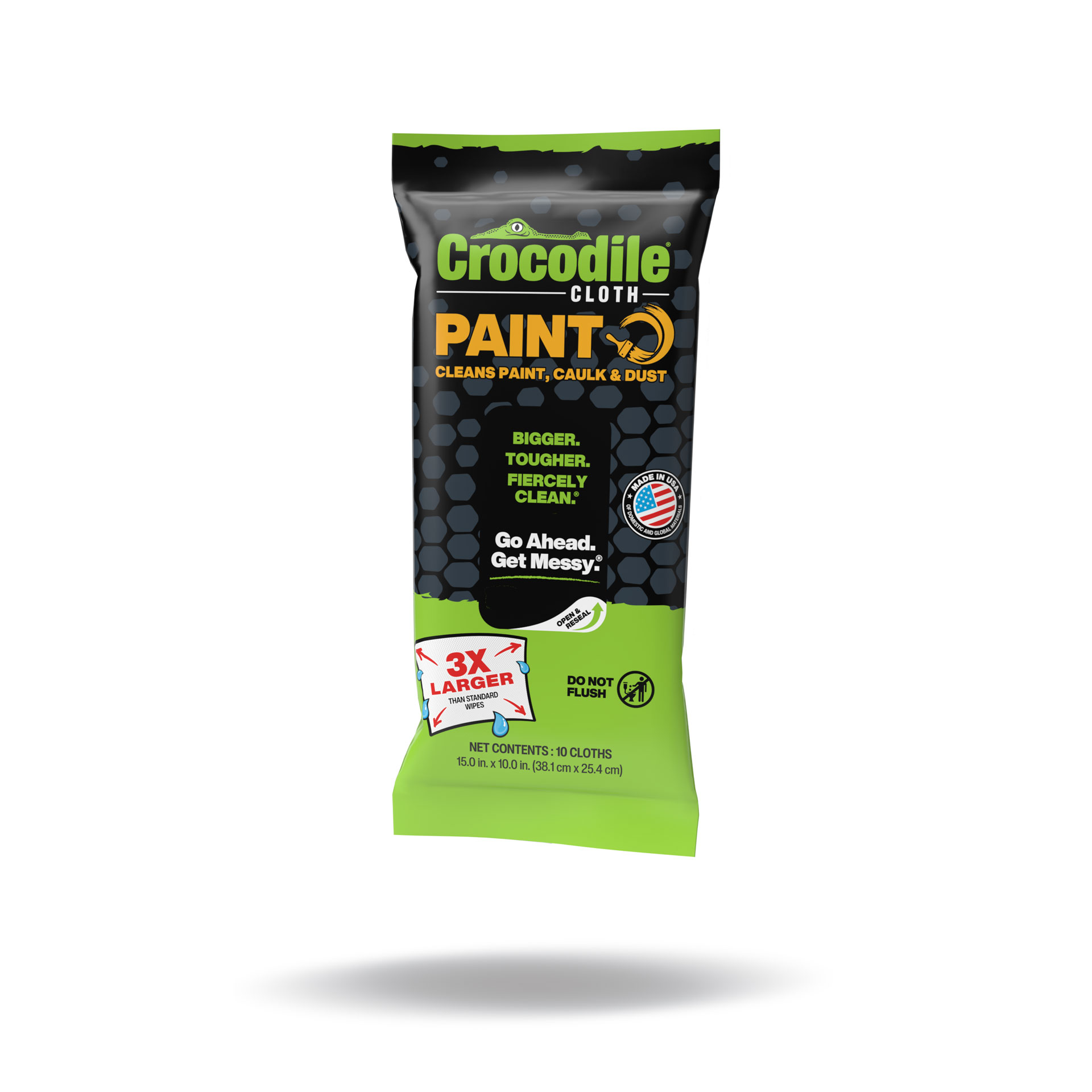 6920-010 Paint Cleaning Cloth, 15 in L, 10 in W, 1 ply Thick, Polyester, White, 10 Pk