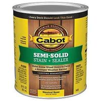 140.0001406.005 Semi Transparent Stain, Natural Flat, Neutral Base, Liquid, 1 qt, Can