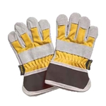 T014-SY Work Gloves, Plastic, Black/Yellow