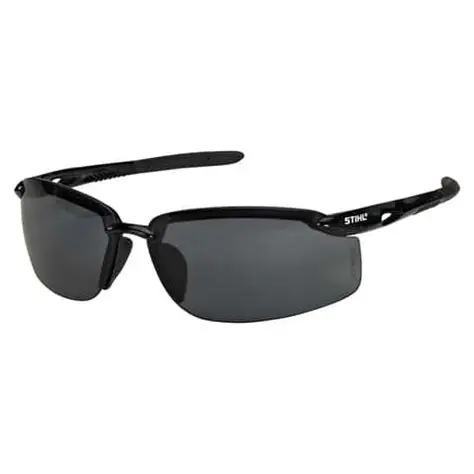 7010 884 0376 Safety Glasses, Scratch-Resistant Lens, Plastic Frame, Black Frame, Polycarbonate Lens