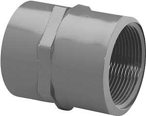 036216 Pipe Adapter, 2 in, Slip x FIP, PVC, Gray, SCH 80 Schedule