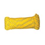 5180544 Reflective Rope, 50 ft L, 5/32 in, 35 lb Working Load, Polypropylene, Yellow