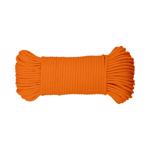 5551636 Paracord 550 Rope, 5/32 in Dia, 100 ft L, 55 lb Working Load, Polyester, High-Visibility Orange