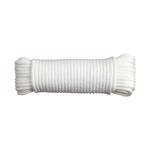 5650624 Clothesline, 50 ft L, Polypropylene, White, 50 lb Working Load