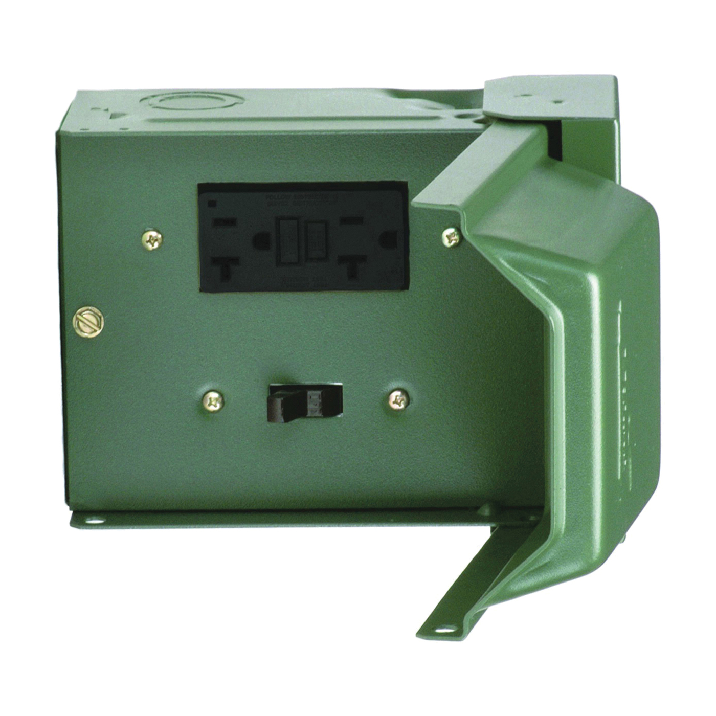 U010S010GRP Power Outlet, 20 A, 120 V, Green