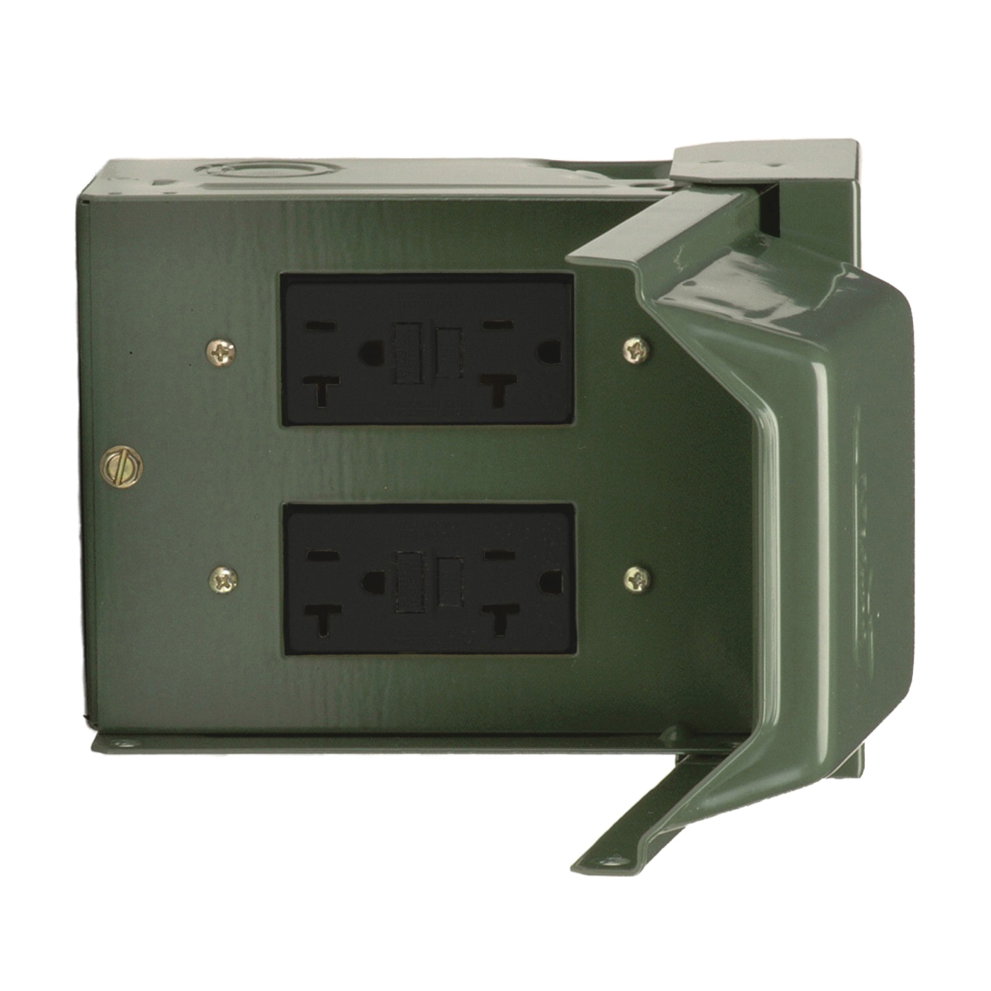 U012010GRP Power Outlet, 20 A, 120 V, NEMA: 3R, Green