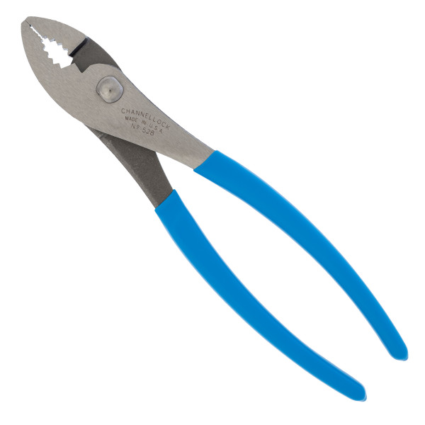 528 Slip Joint Plier, 8 in OAL, Blue Handle, Comfort-Grip Handle, 0.99 in L Jaw