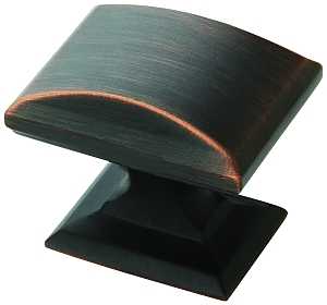 Candler Series BP29340ORB Cabinet Knob, 1-1/8 in Projection, Traditional, 1-1/4 in L x 1 in W, Zinc