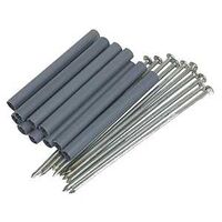 29044 Spikes, 7 in L, Steel, Galvanized, 10 PK