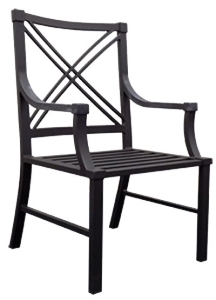 SH078 Audubon Dining Chair, 22-1/2 in W, 20-3/4 in D, 36-1/2 in H, Olefin Cushion Seat, Gray Frame