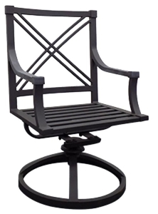 SH084 Audubon Swivel Chair, 22-1/2 in W, 20-3/4 in D, 36-1/2 in H, Olefin Cushion Seat, Gray Frame
