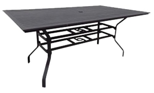 SH494 Audubon Table, 72 in W, 42 in D, 30.4 in H, Aluminum Frame, Rectangular Table, Gray Table