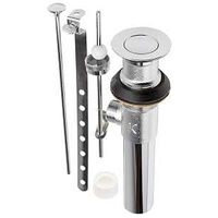 K820-78 Pop-Up Sink Drain, 1-1/4 in Connection, Brass, Chrome-Plated