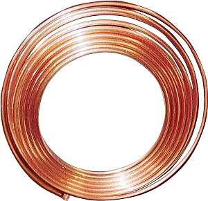 D 06010P Copper Tubing, 3/8 in OD, 10 ft L, Soft, Type ACR, Coil