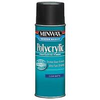 Polycrylic 366660000 Waterbased Polyurethane, Matte, Liquid, Crystal Clear, 11.5 oz, Aerosol Can