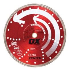 Professional PU10 Superfast Universal Hard OX-PU10-7 Blade, 7 in Dia, 7/8 to 5/8 in Arbor, Steel Cutting Edge