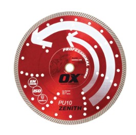Professional PU10 Superfast Universal Hard OX-PU10-9 Blade, 9 in Dia, 7/8 to 5/8 in Arbor, Steel Cutting Edge