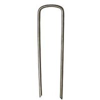85075 Square Landscape Staple, 4 in L, 1 in W, Steel, Silver, 75/PK