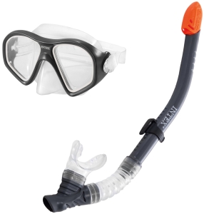55648E Swim Mask Set, 14 year and Up, Polycarbonate Lens, TPR Frame