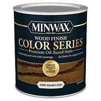 Wood Finish Color Series 800012000 Interior Wood Stain, Semi-Transparent, Dark Walnut, Liquid, 1 qt, Can