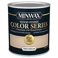 Wood Finish Color Series 800520000 Interior Wood Stain, Semi-Transparent, Simply White, Liquid, 1 qt, Can