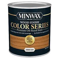 Wood Finish Color Series 801180000 Interior Wood Stain, Semi-Transparent, Amber, Liquid, 1 qt, Can