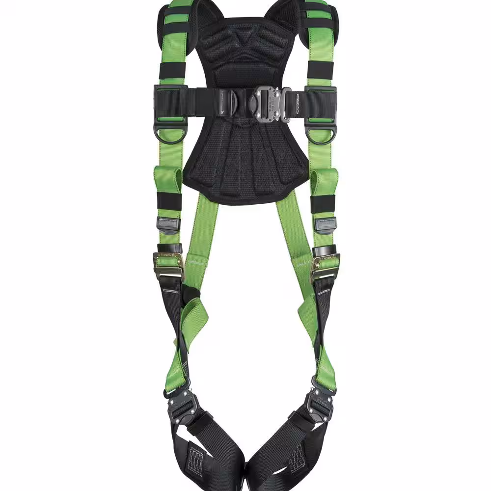 H5130 Series H513002W Harness, One-Size, Polyester Webbing, Safety Green