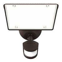TGS Series TGS5S401MSCB Security Flood Light, 120/277 V, 50 W, LED Lamp, Bright White, 4800 Lumens, 4000 K Color Temp, Aluminum Fixture, Bronze