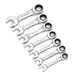 9520G Stubby Ratcheting Wrench Set, 7-Piece, Chrome Molybdenum Steel, Specifications: Metric Measurement Type