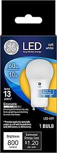 44775 LED Bulb, General Purpose, A19 Lamp, GU24 Lamp Base, Dimmable