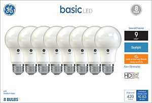 37035 LED Light Bulb, A19 Lamp, 40 W Equivalent, E26 Medium Screw Lamp Base, No, Diffuse, Daylight, 5000 K Color Temp