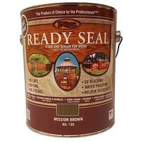 135 Stain and Sealer, Flat, Mission Brown, Liquid, 1 gal, Can