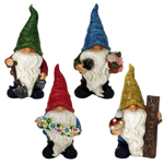 WQA1456ABB Garden Statue, Gnome, Polyresin, Assorted