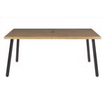 HTMS66LG Dining Table, Rectangular, Metal, Brown