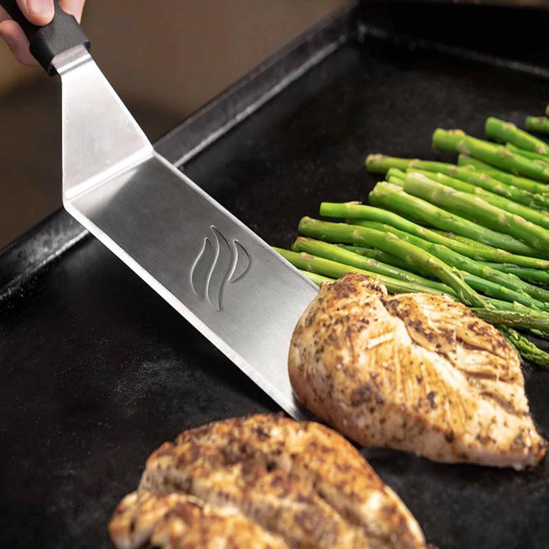 5991 Griddle Spatula, Stainless Steel Blade, Plastic Handle, Long Handle