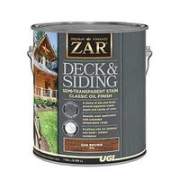 67613 Deck and Siding, Semi-Transparent Stain, Oak Brown, Liquid, 1 gal, Can