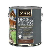 67713 Deck and Siding, Semi-Transparent Stain, Rustic Brown, Liquid, 1 gal, Can