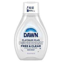 Powerwash 65739 Dish Soap Spray Refill, 16 oz Bottle, Liquid, Free and Clear Scent, Clear