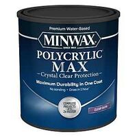 Polycrylic 611115555 Interior Wood Stain, Satin, Clear, Liquid, 1 qt, Can