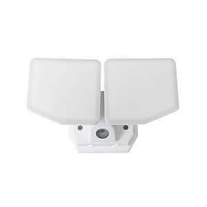 CL-SLD3000AC-2HCC-WHT 2-Head Dusk to Dawn Flood Light, 120 V, 24 W, LED Lamp, Daylight/Warm White, 3000 Lumens